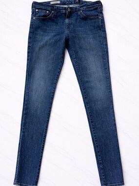 AG Stilt Cigarette Jeans Size 28R Slim Straight Medium Wash Denim